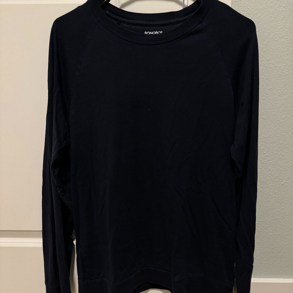 Bonobos Long Sleeve Shirt | Navy Blue | Size M Slim Fit
